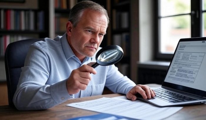 homeowner reviewing contractor documents