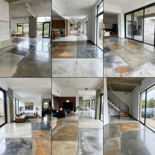 concrete floor modern home