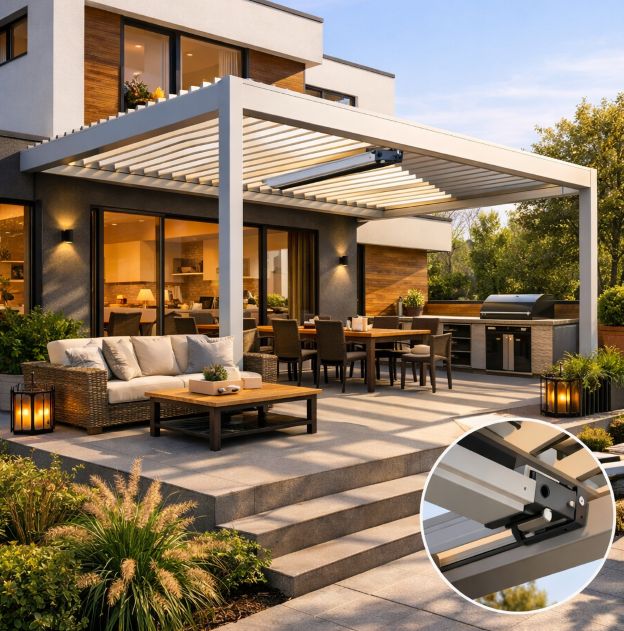 modern house patio